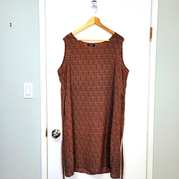 Vintage Dresses & Skirts - 90s Vintage Whimsygoth Red Dress Ditsy Floral Shift Dress Plus Size